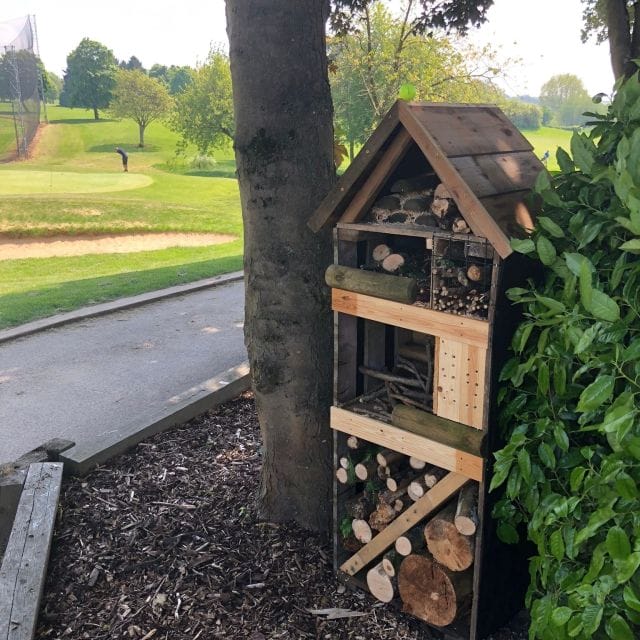 Have you spotted our new 4 tier bug hotel? We at Redbourn are on a mission to increase our biodiversity and as promised we are building safe havens for all types of bugs. We are only using upcycled materials and resources gathered throughout the course. If you have any ideas on where throughout the course would benefit from a new bug hotel, don’t hesitate to reach out on sustainability@redbourngolfclub.co.uk

Olivia, your sustainability manager